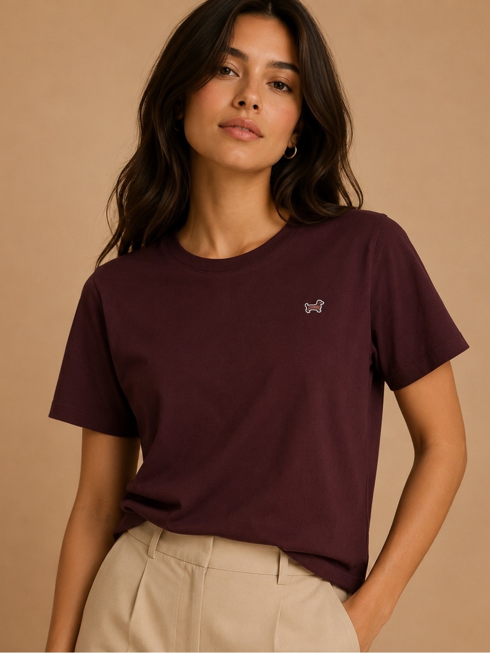 PINK Victoria’s Secret Burgundy Logo T-Shirt Size Large